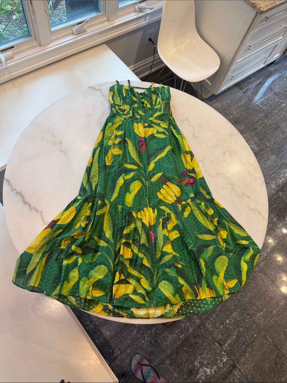 NWT FARM Rio Banana Aquarela midi dress - Picture 2 of 11